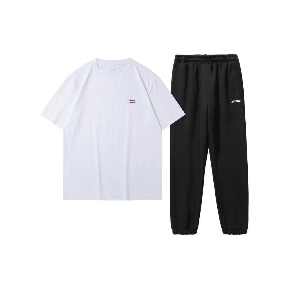 Li-Ning Solid Color Round Neck Short Sleeve T-Shirt Running Cuffed Casual Sports Pants Men tops, bottoms YHST167-1+AKLT805-1 XL
Li-Ning Solid Color Round Neck Short Sleeve T-Shirt Running Cuffed Casual Sports Pants Men tops, bottoms YHST167-1+AKLT805-1 XL