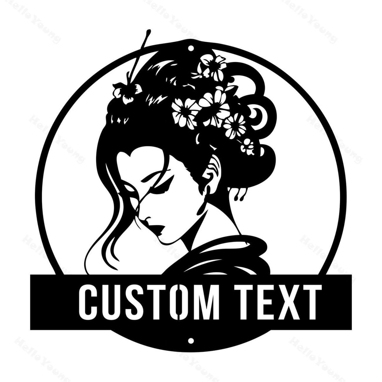 1pc Custom Japanese Geisha Metal Wall Art Personalized Name Sign Home Decor Hot Sale M чёрный
1pc Custom Japanese Geisha Metal Wall Art Personalized Name Sign Home Decor Hot Sale M чёрный