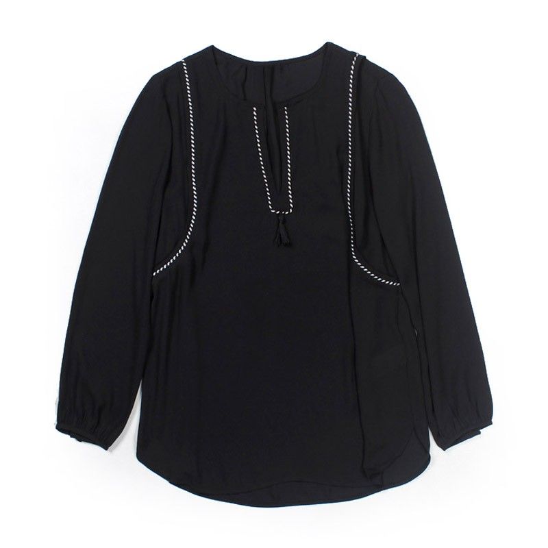 Export Classy Shirt Female JC Pure Original Tops V Neck Tassel Long Sleeves Blouse Fashion Fashion Shirt Easiest for Match Black us6
Export Classy Shirt Female JC Pure Original Tops V Neck Tassel Long Sleeves Blouse Fashion Fashion Shirt Easiest for Match Black us6