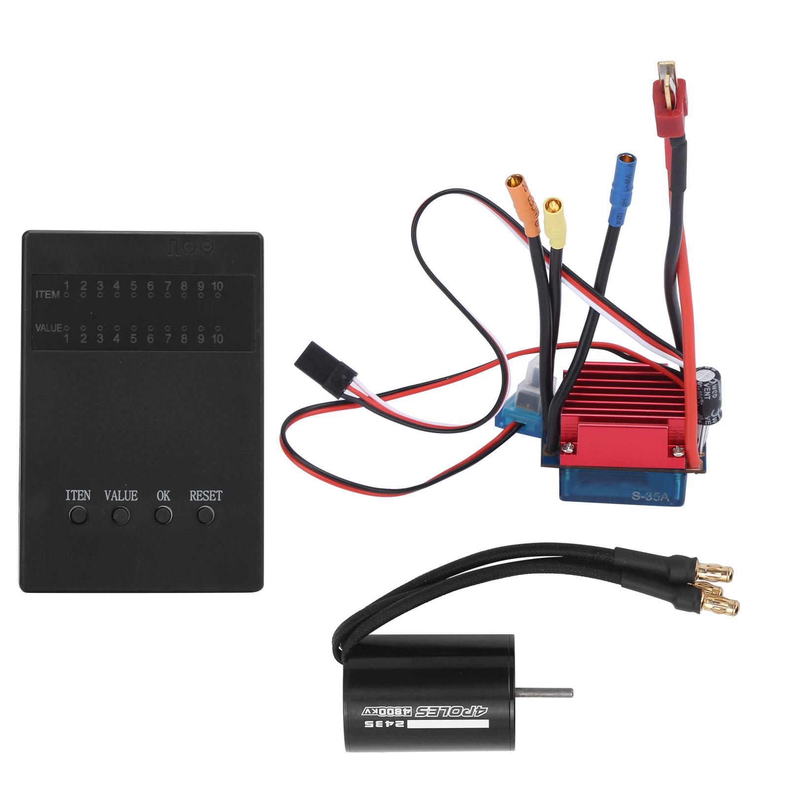 2435 4800KV Brushless Motor with S35A Brushless ESC Programming Card for 116 118 RC Car
2435 4800KV Brushless Motor with S35A Brushless ESC Programming Card for 116 118 RC Car