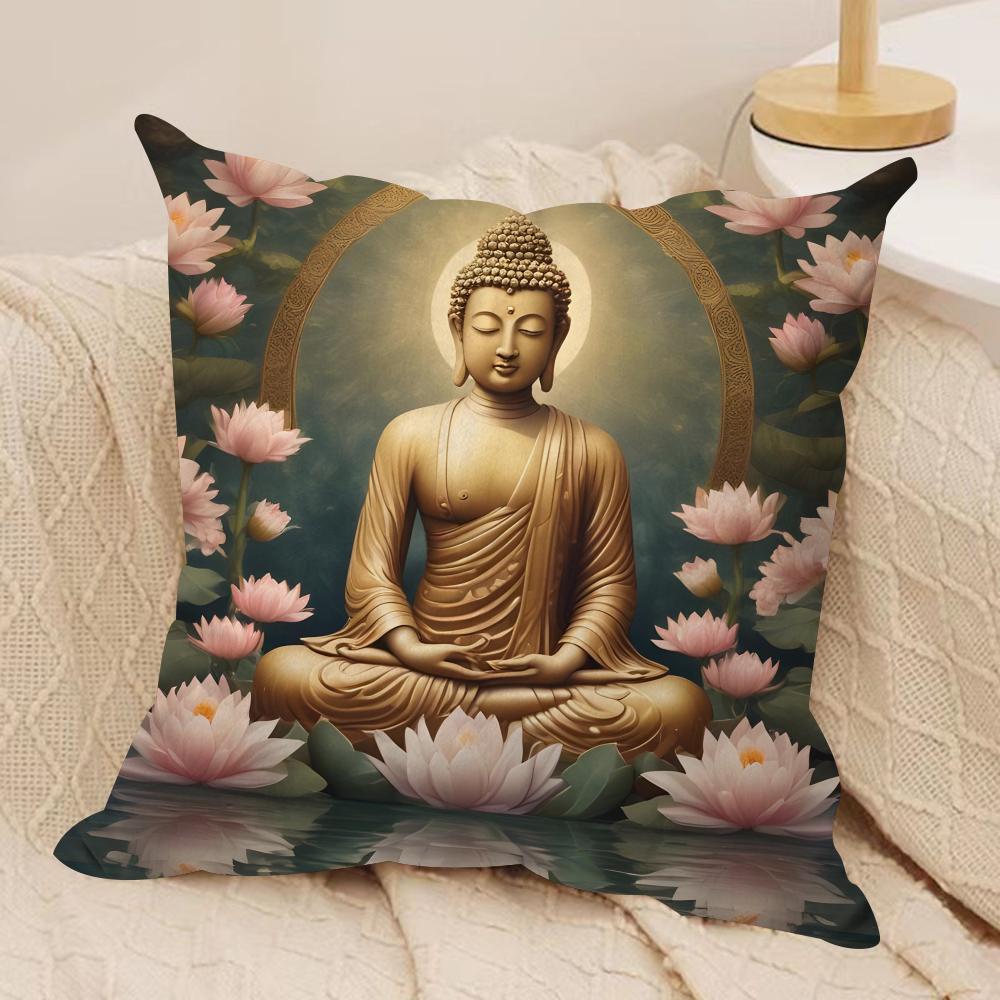 Buddha Statue and Lotus Cushion Cover Soft Plush Throw Pillow Cover DoubleSided Printed Cushion Case Cozy Sofa Home Decor 30x30cm
Buddha Statue and Lotus Cushion Cover Soft Plush Throw Pillow Cover DoubleSided Printed Cushion Case Cozy Sofa Home Decor 30x30cm