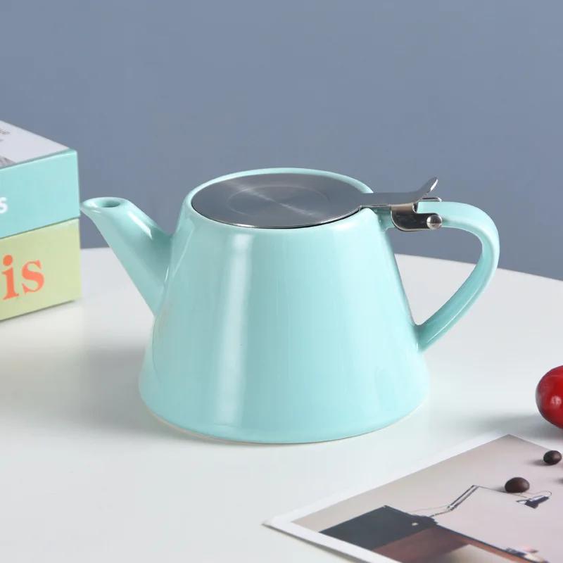 Ceramic Coffee Pot Simple Filter Type Afternoon Tea Teapot with Stainless Steel Lid небо синє кольору
Ceramic Coffee Pot Simple Filter Type Afternoon Tea Teapot with Stainless Steel Lid небо синє кольору
