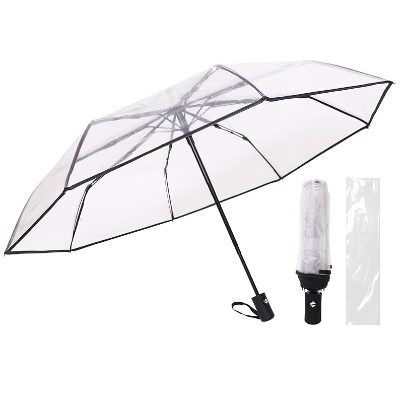 TVVTO automatic transparent folding umbrella folding umbrella parasol convenient and durable fashionable Can be opened and closed with one touch
TVVTO automatic transparent folding umbrella folding umbrella parasol convenient and durable fashionable Can be opened and closed with one touch