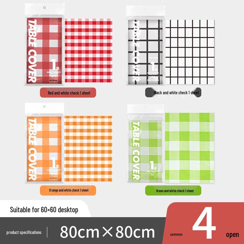 OEING 80x80cm Disposable PE Tablecloth & Placemat Set
OEING 80x80cm Disposable PE Tablecloth & Placemat Set