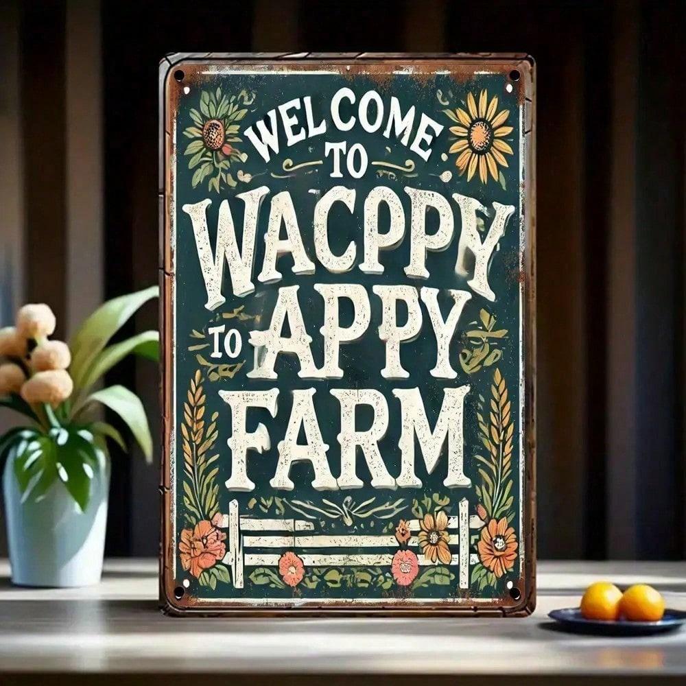 Vintage Farmhouse Wall Art Metal Poster Welcome to WACPPYAPPY FARM
Vintage Farmhouse Wall Art Metal Poster Welcome to WACPPYAPPY FARM