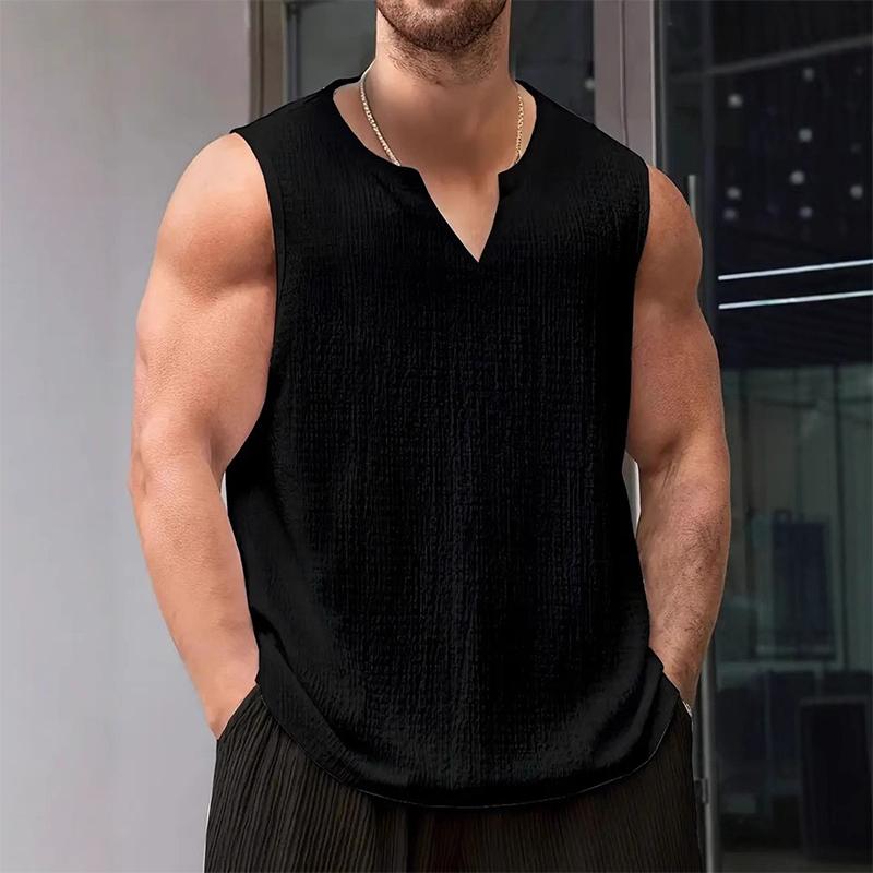 American Style Men Fitness Tank Tops Fashion Popular V Neck Solid Color Vests Sexy Casual Slim-fit Sleeveless T-shirts S-2XL 2XL чорний
American Style Men Fitness Tank Tops Fashion Popular V Neck Solid Color Vests Sexy Casual Slim-fit Sleeveless T-shirts S-2XL 2XL чорний