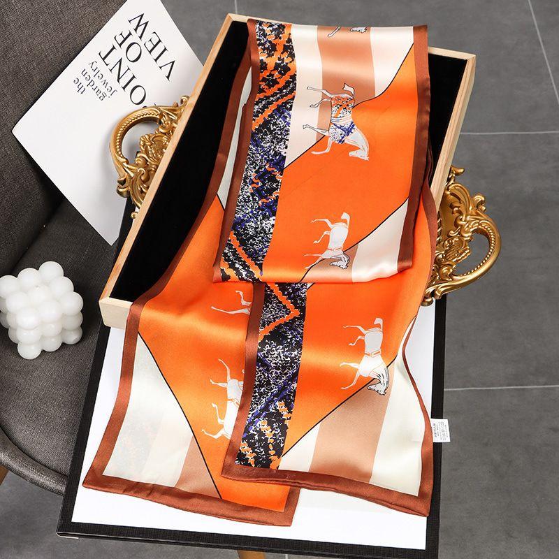 Fashion Chain Print Hair Ribbon Long Scarf Women Neck Tie Bag Scarfs Satin Silk Skinny Headscarves Ladies Foulard Floral Bands
Fashion Chain Print Hair Ribbon Long Scarf Women Neck Tie Bag Scarfs Satin Silk Skinny Headscarves Ladies Foulard Floral Bands