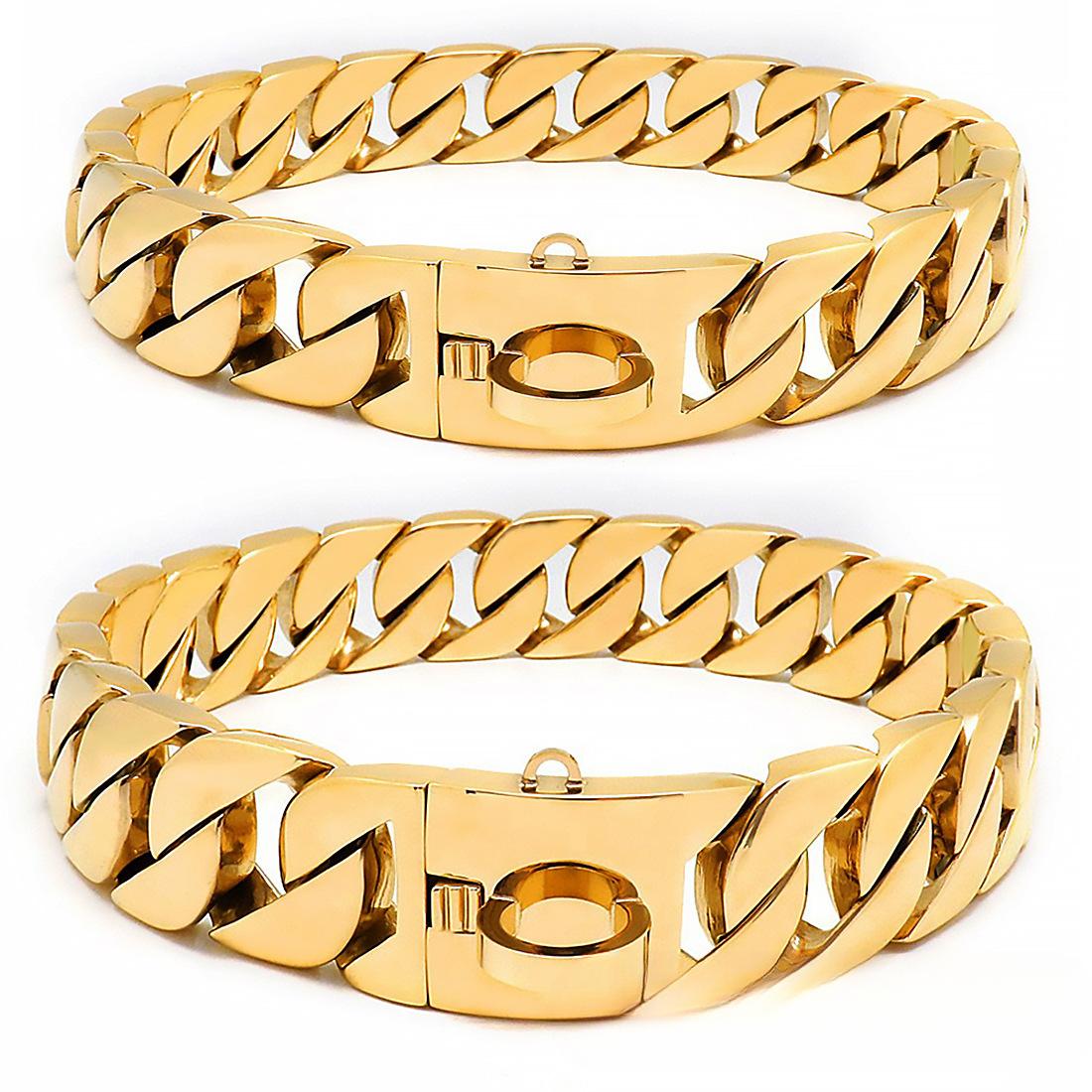 Stainless Steel Cast Thick Dog Chain Golden Dog Collar Necklace Bully Large Dog Titanium Steel Necklace 14inch(35cm)
Stainless Steel Cast Thick Dog Chain Golden Dog Collar Necklace Bully Large Dog Titanium Steel Necklace 14inch(35cm)