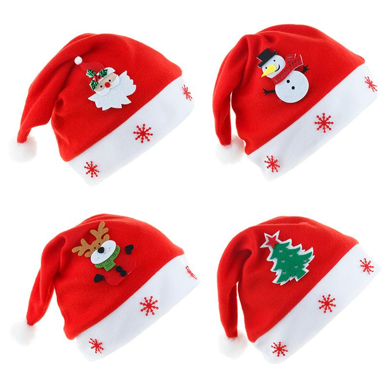 New Velvet Cartoon Christmas Hat Christmas Decorative Felt Pattern Cap Santa Claus Holiday Party Headwear for Adult Kids 40x28cm 4pcs
New Velvet Cartoon Christmas Hat Christmas Decorative Felt Pattern Cap Santa Claus Holiday Party Headwear for Adult Kids 40x28cm 4pcs