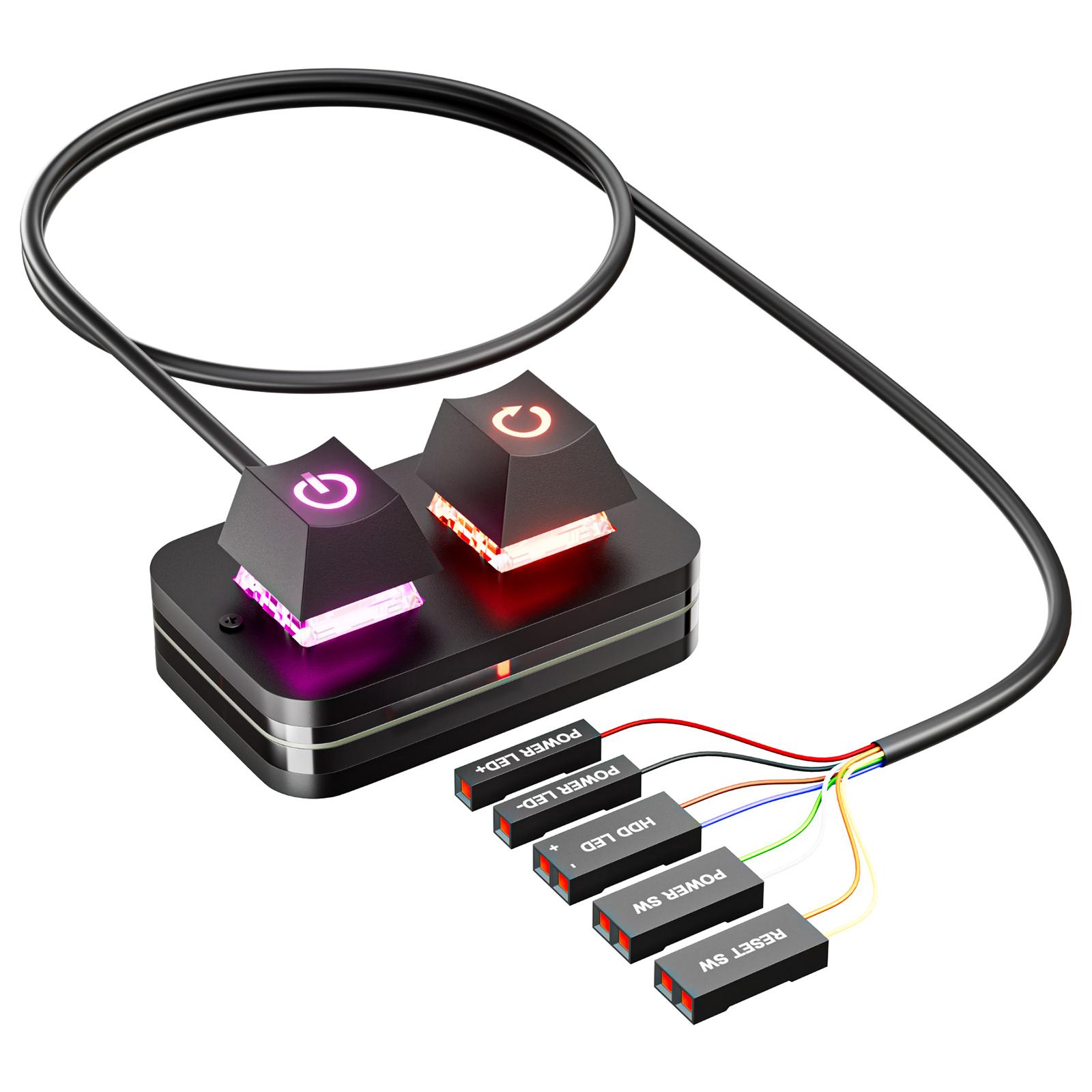 2M External PC Power Button with ON Off Reset Power Supply Control Adapter Cable with RGB Light for Computers Motherboard China Mainland
2M External PC Power Button with ON Off Reset Power Supply Control Adapter Cable with RGB Light for Computers Motherboard China Mainland