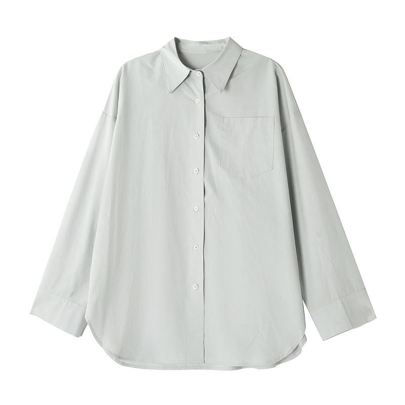 Spring Overture Women s Solid Color Polo Collar Curved Hem Long Sleeve Loose Shirt One Size (90-150 cm) зелений/сірий колір
Spring Overture Women s Solid Color Polo Collar Curved Hem Long Sleeve Loose Shirt One Size (90-150 cm) зелений/сірий колір