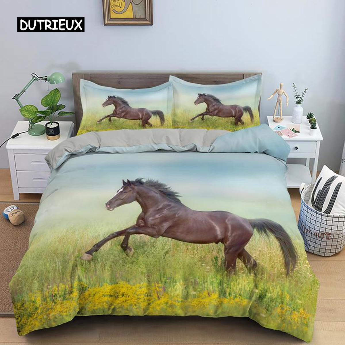 Horse Bedding Sets Single Size Full Size Queen Dimension King Size Size Quilt/Comforter Cover with Pillowcase 2/3 PCS Bedclothes Polyester Fabric EU single(135x200cm)
Horse Bedding Sets Single Size Full Size Queen Dimension King Size Size Quilt/Comforter Cover with Pillowcase 2/3 PCS Bedclothes Polyester Fabric EU single(135x200cm)