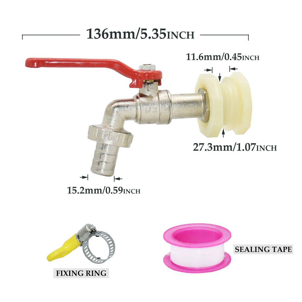 IBC Tank Adapter S60X6 Thread To 15mm 5/8 Hose Connector Fitting Faucet Alloy Tank 1000 Liter IBC Water Valve
IBC Tank Adapter S60X6 Thread To 15mm 5/8 Hose Connector Fitting Faucet Alloy Tank 1000 Liter IBC Water Valve
