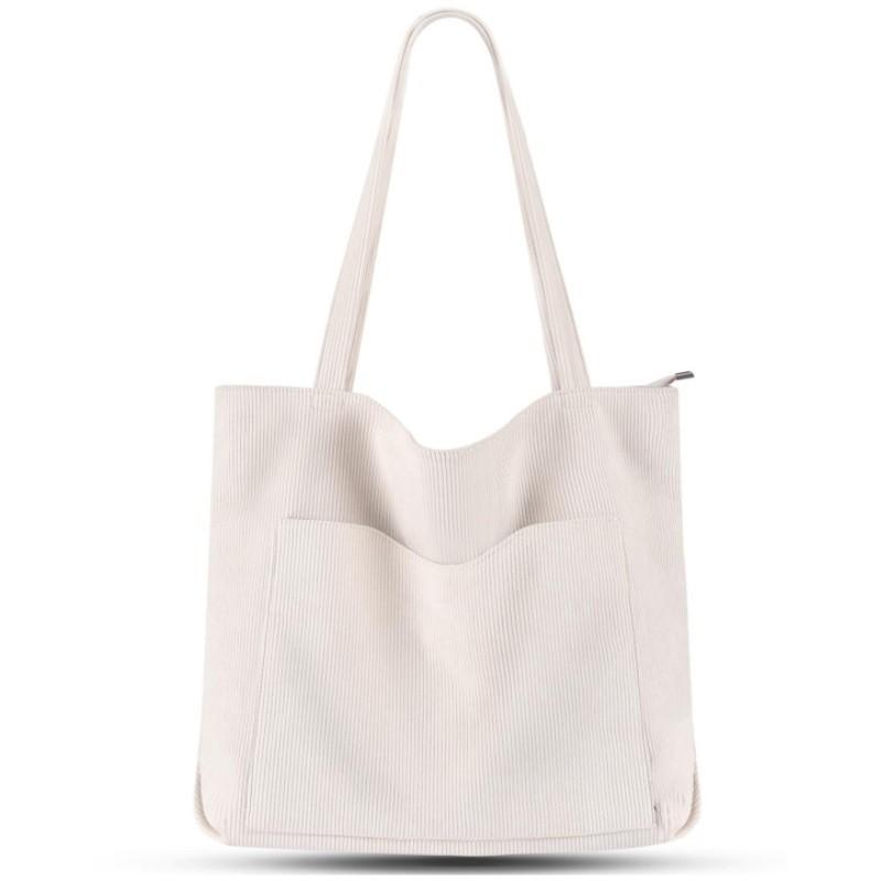 Women Corduroy Tote Bag Large Shoulder Bag with Zipper and Pockets for College Work белый
Women Corduroy Tote Bag Large Shoulder Bag with Zipper and Pockets for College Work белый