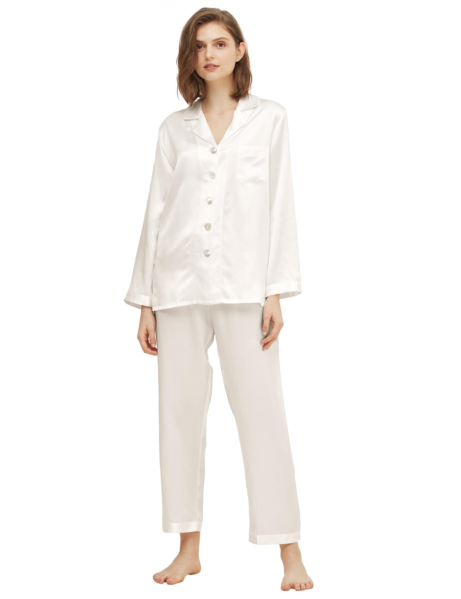 LilySilk Silk Pajama Natural 6A Grade Long Recommended for Sensitive and Dry OEKO Certified White Size Women s 100% Set, Silk, Silk, Open-Front,
LilySilk Silk Pajama Natural 6A Grade Long Recommended for Sensitive and Dry OEKO Certified White Size Women s 100% Set, Silk, Silk, Open-Front,