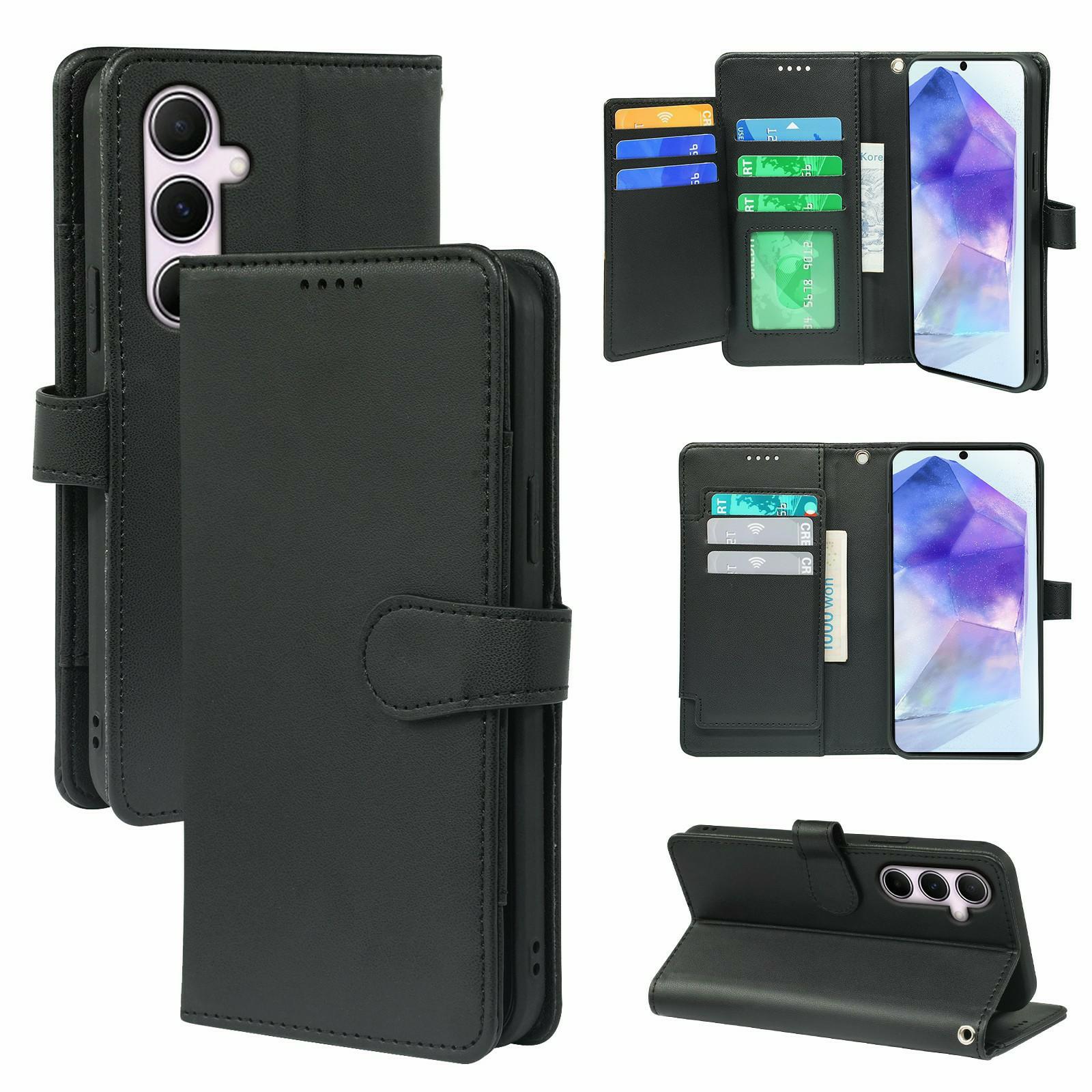 For Samsung Galaxy A17 Case with 9 Card Slots PU Leather Stand Phone Cover Black
For Samsung Galaxy A17 Case with 9 Card Slots PU Leather Stand Phone Cover Black