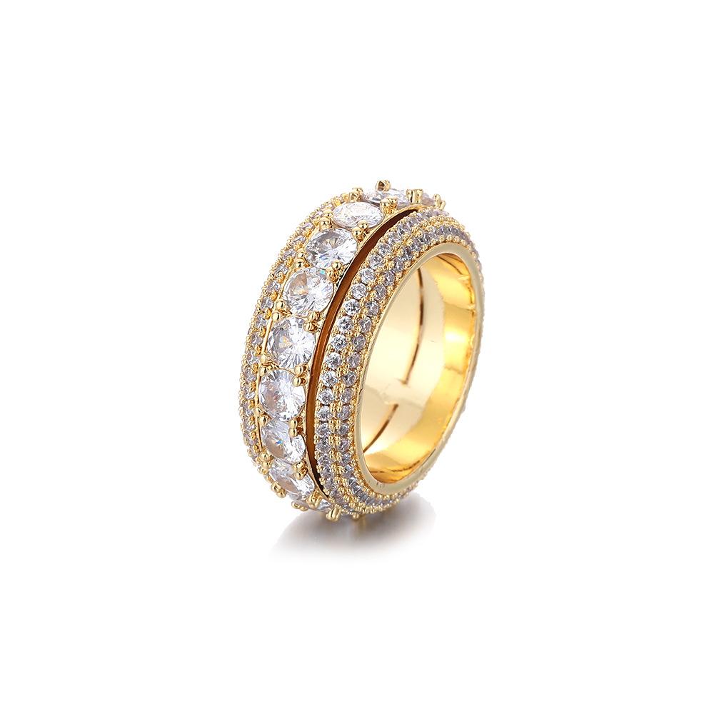 Rotatable geometric hip-hop ring copper inlaid with five rows of zircon men s ring pair ring personalized trendy brand new jewelry no. 11 золотий
Rotatable geometric hip-hop ring copper inlaid with five rows of zircon men s ring pair ring personalized trendy brand new jewelry no. 11 золотий