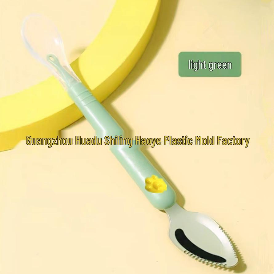 Stainless Steel Double-Headed Baby Food Soft Spoon & Apple Mud Scraper
Stainless Steel Double-Headed Baby Food Soft Spoon & Apple Mud Scraper