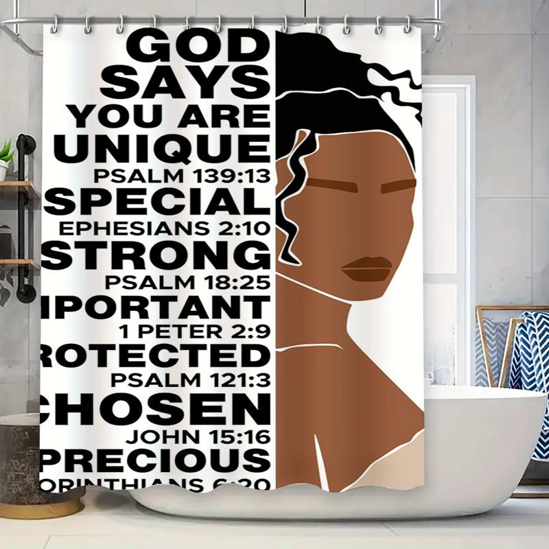 Inspiring Bath Curtain: Aesthetic Religious Decor Featuring Quotes From Psalms For A Spiritual Touch In Your Bathroom Dcor W60H190(CM)-1 Pcs
Inspiring Bath Curtain: Aesthetic Religious Decor Featuring Quotes From Psalms For A Spiritual Touch In Your Bathroom Dcor W60H190(CM)-1 Pcs