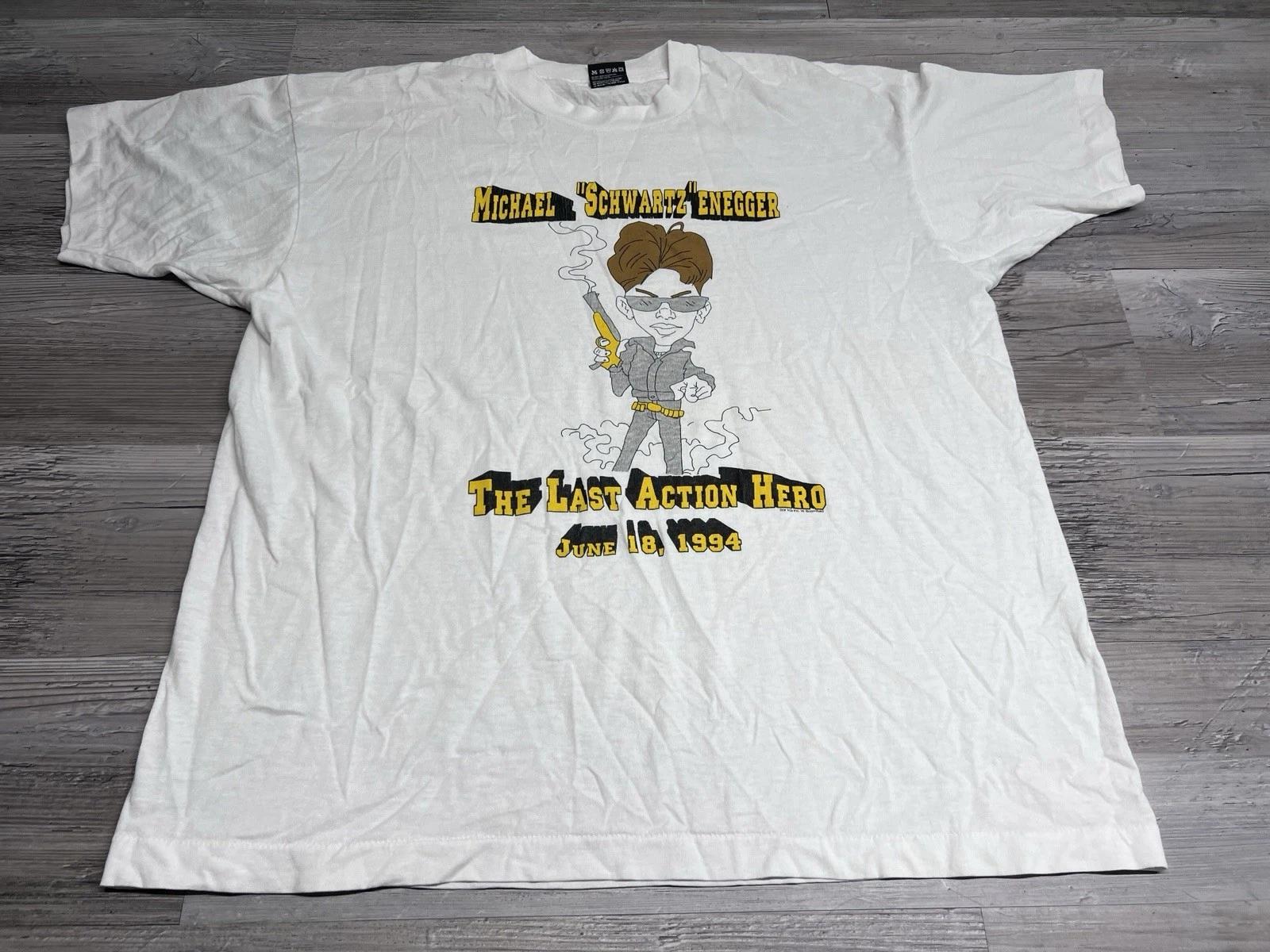 Vintage Last Action Hero Spoof Parody T-Shirt Michael Schwartz enegger XL USA XL
Vintage Last Action Hero Spoof Parody T-Shirt Michael Schwartz enegger XL USA XL