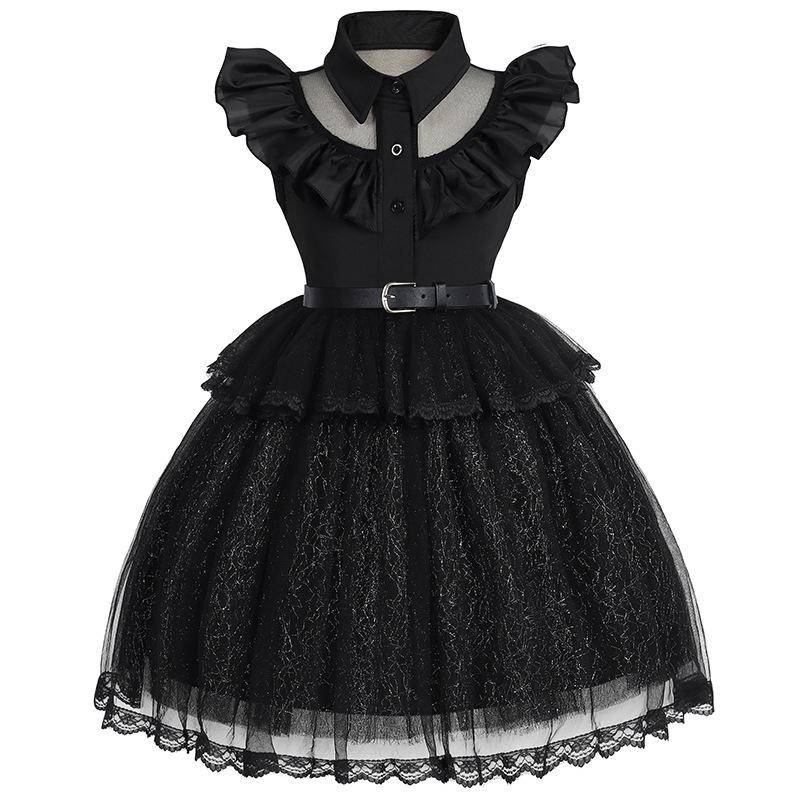 Addams Family Girls Wednesday Cosplay Black Mesh Jumpsuit Costume for Halloween or Prom 100Y
Addams Family Girls Wednesday Cosplay Black Mesh Jumpsuit Costume for Halloween or Prom 100Y