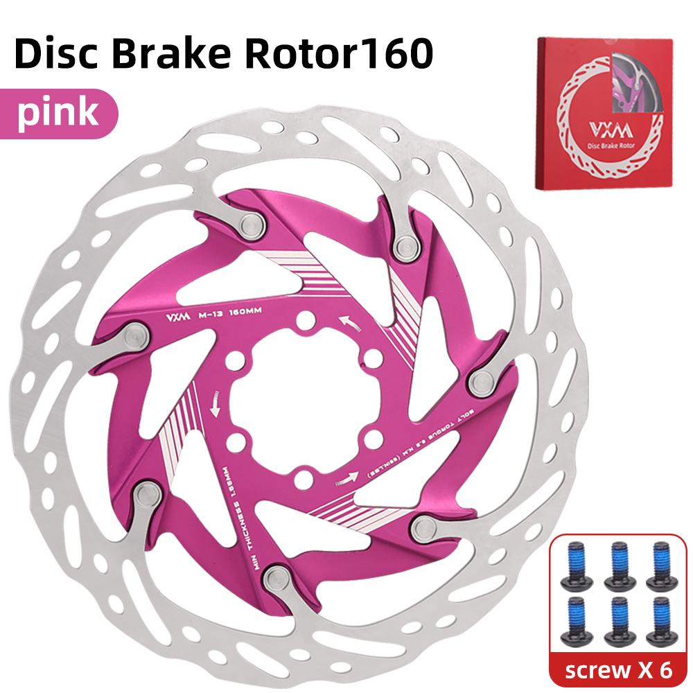 160mm Six-Hole Bicycle Brake Rotor 3D Aluminum High-Carbon Steel Rust-Resistant Heat Dissipation Floating 6-Pin Durable for MTB розовый
160mm Six-Hole Bicycle Brake Rotor 3D Aluminum High-Carbon Steel Rust-Resistant Heat Dissipation Floating 6-Pin Durable for MTB розовый