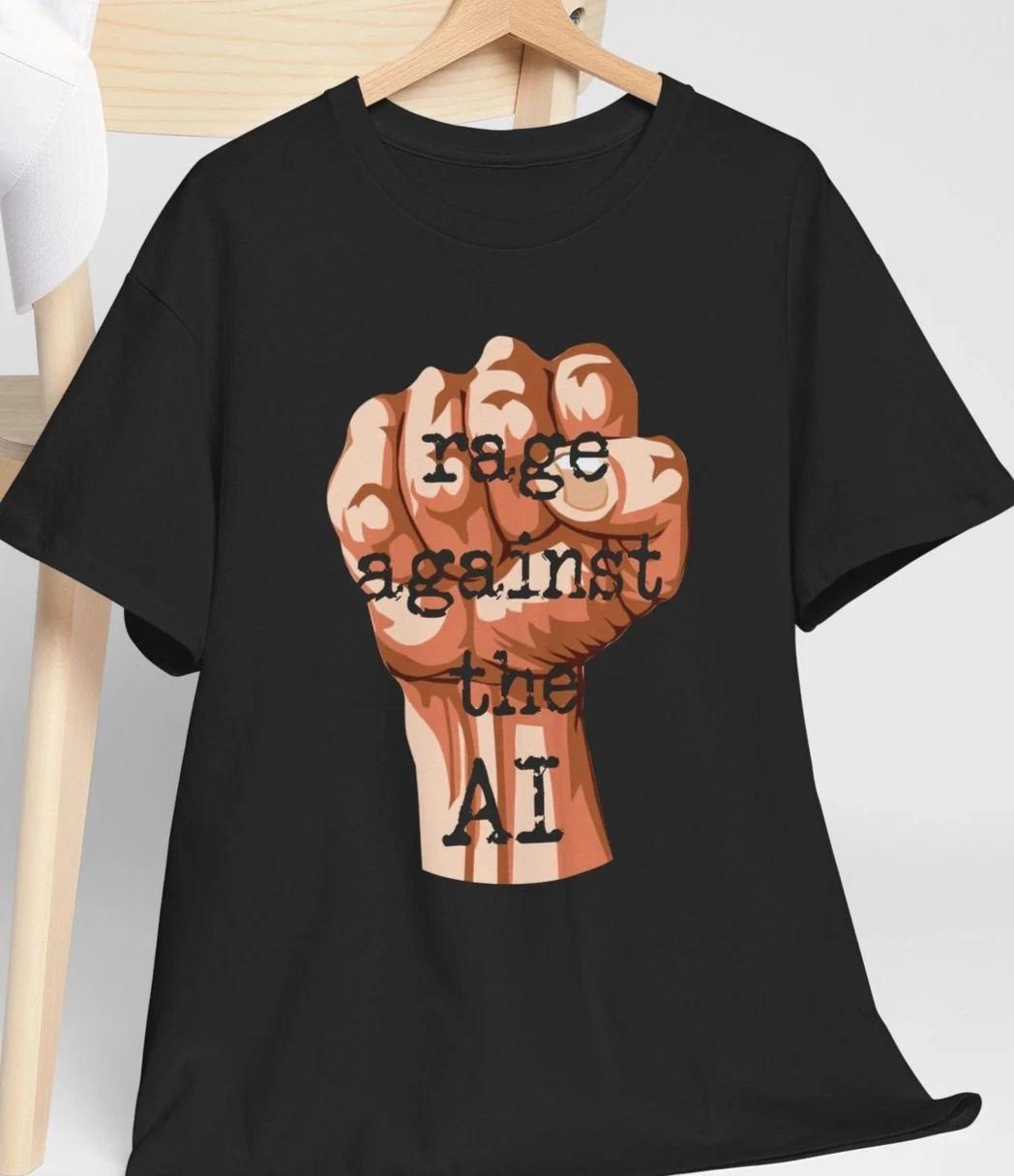Rage Against the AI Machine Dangers Dangerous Ban Anti-AI STOP A.I. Tee Shirt S
Rage Against the AI Machine Dangers Dangerous Ban Anti-AI STOP A.I. Tee Shirt S