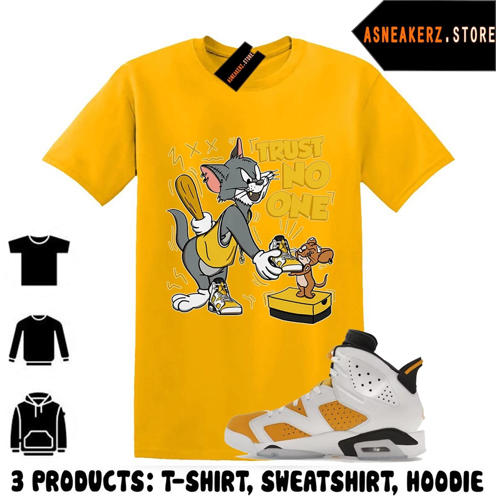 Shirt To Match AJ 6 Yellow Ochre Sneaker Matching Tee Trust No One Cat And Mouse L
Shirt To Match AJ 6 Yellow Ochre Sneaker Matching Tee Trust No One Cat And Mouse L