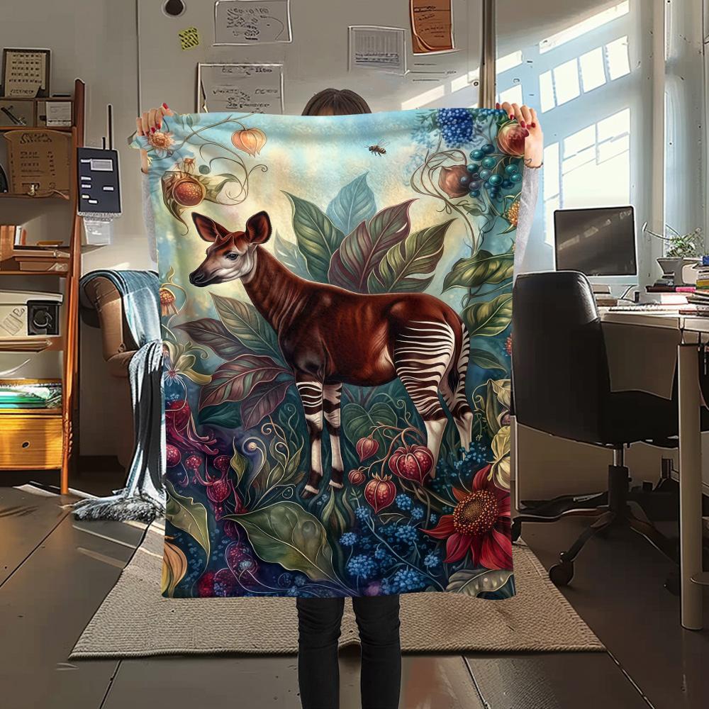 1PC The clever okapi Print FlAannel Blanket, High quality Comfortable for All Seasons, Home Decor, Warmth and Comfort 80cm x 120cm
1PC The clever okapi Print FlAannel Blanket, High quality Comfortable for All Seasons, Home Decor, Warmth and Comfort 80cm x 120cm