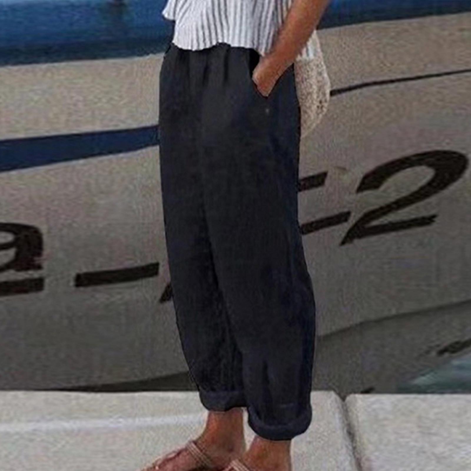 Женские повседневные брюки, прямые брюки с высокой талией, брюки с карманами, длинные брюки L чёрный
Женские повседневные брюки, прямые брюки с высокой талией, брюки с карманами, длинные брюки L чёрный