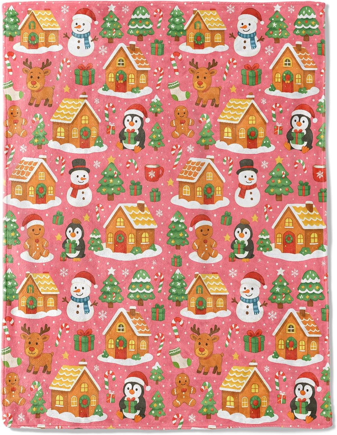 Christmas Decorative Blanket, Santa Reindeer Tree and Present Print Throw Decoration, Soft Flannel Winter Blankets for Couch Bed 75x90cm
Christmas Decorative Blanket, Santa Reindeer Tree and Present Print Throw Decoration, Soft Flannel Winter Blankets for Couch Bed 75x90cm