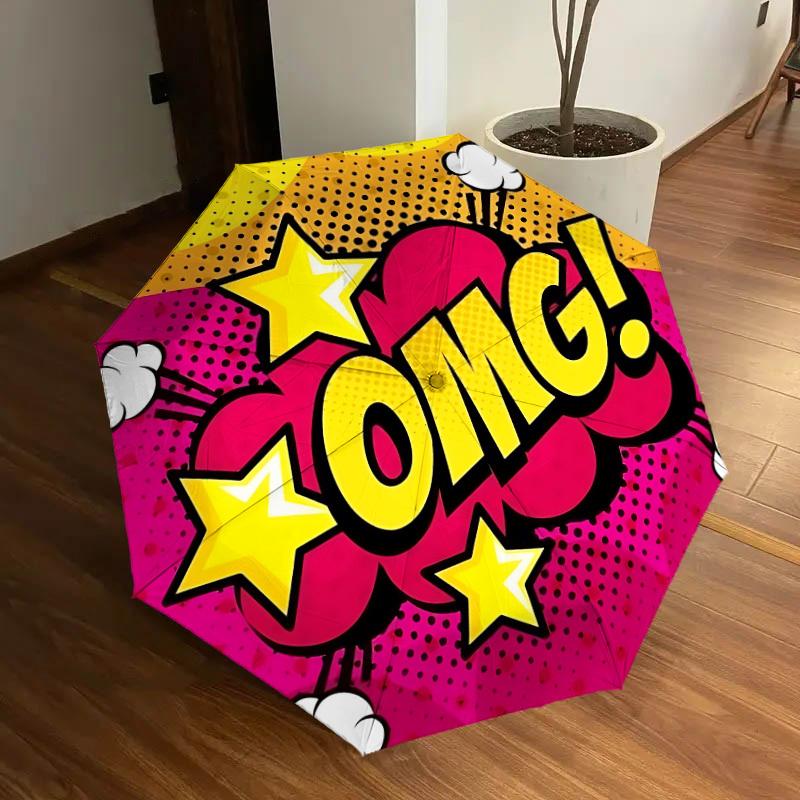 1pc OMG, Comic Style Automatic Umbrella Durable Iron Frame & Plastic Handle, Gift for Men & Women, Sturdy Construction yy250905188
1pc OMG, Comic Style Automatic Umbrella Durable Iron Frame & Plastic Handle, Gift for Men & Women, Sturdy Construction yy250905188