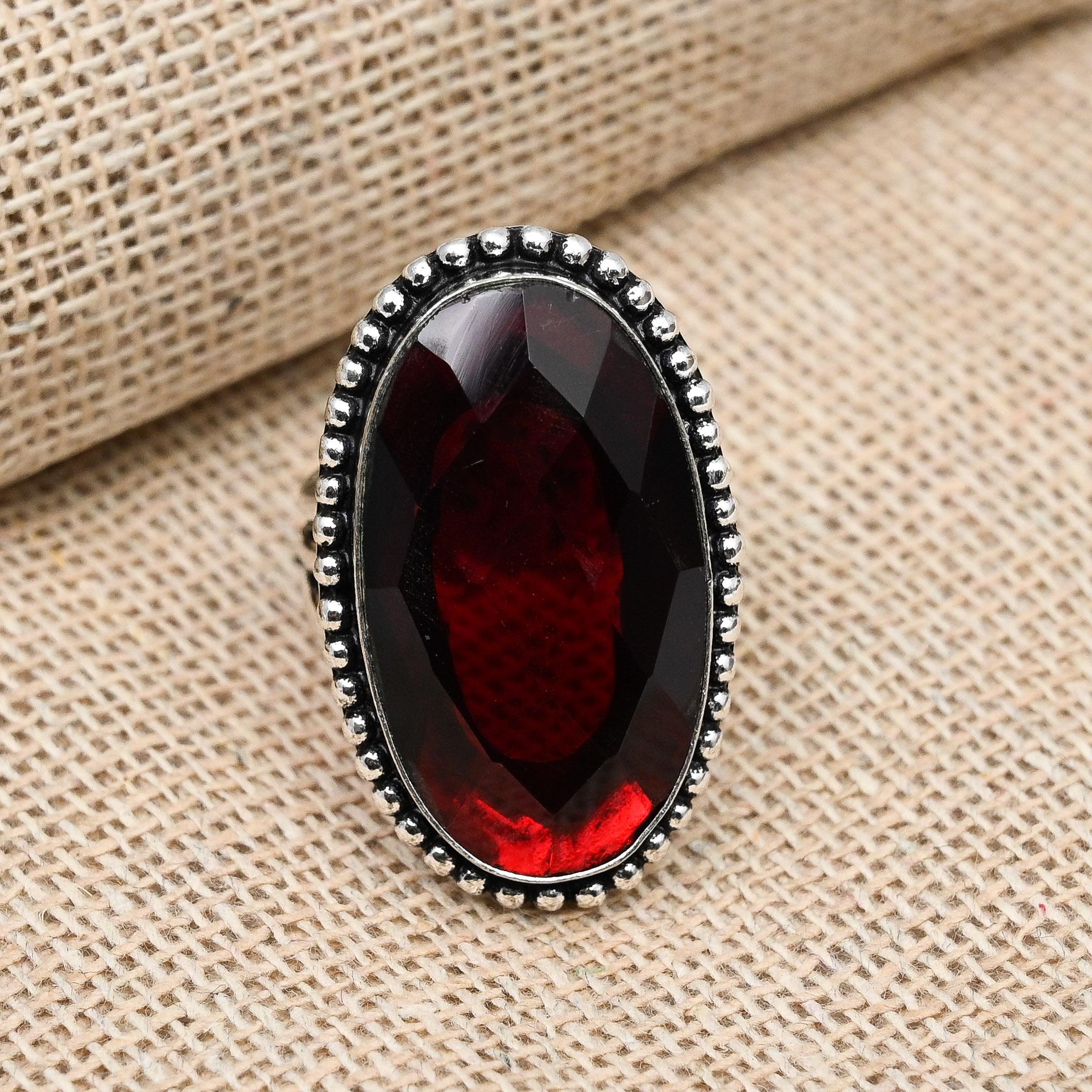 Ювелирные изделия стерлингового серебра 925 пробы серебра 925 пробы драгоценного камня красного граната фантастическое кольцо для женщин 10
Ювелирные изделия стерлингового серебра 925 пробы серебра 925 пробы драгоценного камня красного граната фантастическое кольцо для женщин 10
