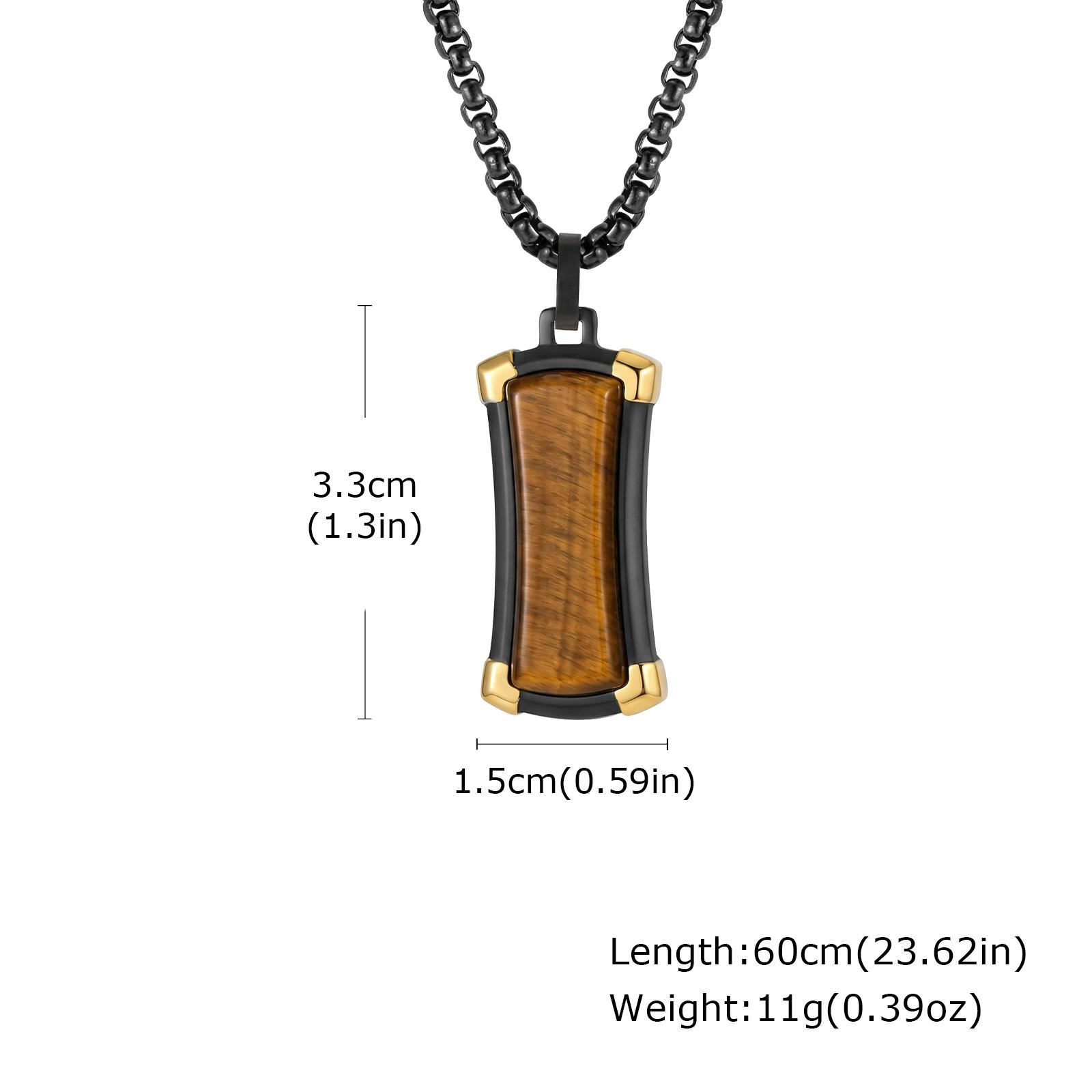 Vintage High Quality Tiger Eye Natural Stone Pendant Stainless Steel Necklace Luxury Fashion Jewelry for Men чорний
Vintage High Quality Tiger Eye Natural Stone Pendant Stainless Steel Necklace Luxury Fashion Jewelry for Men чорний