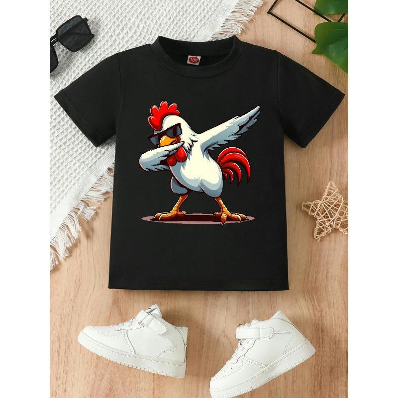 European sizes This Fun and Stylish Short-sleeved Crew Neck T-shirt for Girls Features a Rooster Print with Fashion Glasses, Perfect for Summer Wear 98cm чёрный
European sizes This Fun and Stylish Short-sleeved Crew Neck T-shirt for Girls Features a Rooster Print with Fashion Glasses, Perfect for Summer Wear 98cm чёрный