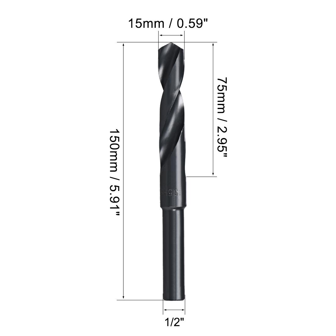 2pcs 15/18/28/35/mm Twist Drill Bits Black Nitride Coated HSS-6542 with 1/2 Reduced Shank
2pcs 15/18/28/35/mm Twist Drill Bits Black Nitride Coated HSS-6542 with 1/2 Reduced Shank