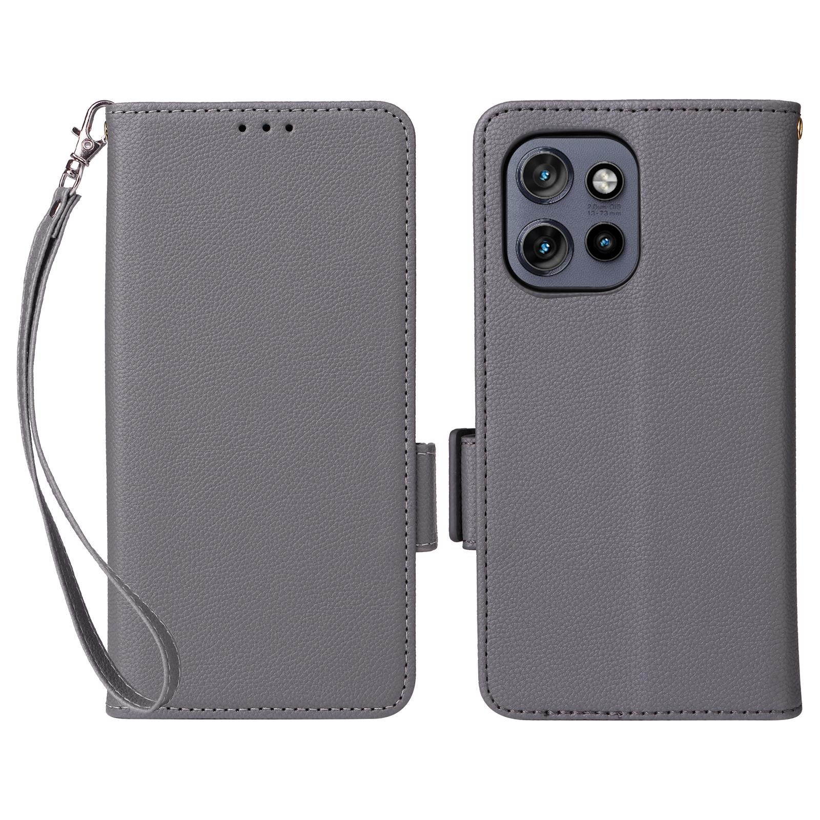 For Motorola Thinkphone 25 5G/Edge 50 Neo 5G/Moto S50 5G Case with Wrist Strap Litchi Texture PU Leather Wallet Phone Cover Grey
For Motorola Thinkphone 25 5G/Edge 50 Neo 5G/Moto S50 5G Case with Wrist Strap Litchi Texture PU Leather Wallet Phone Cover Grey