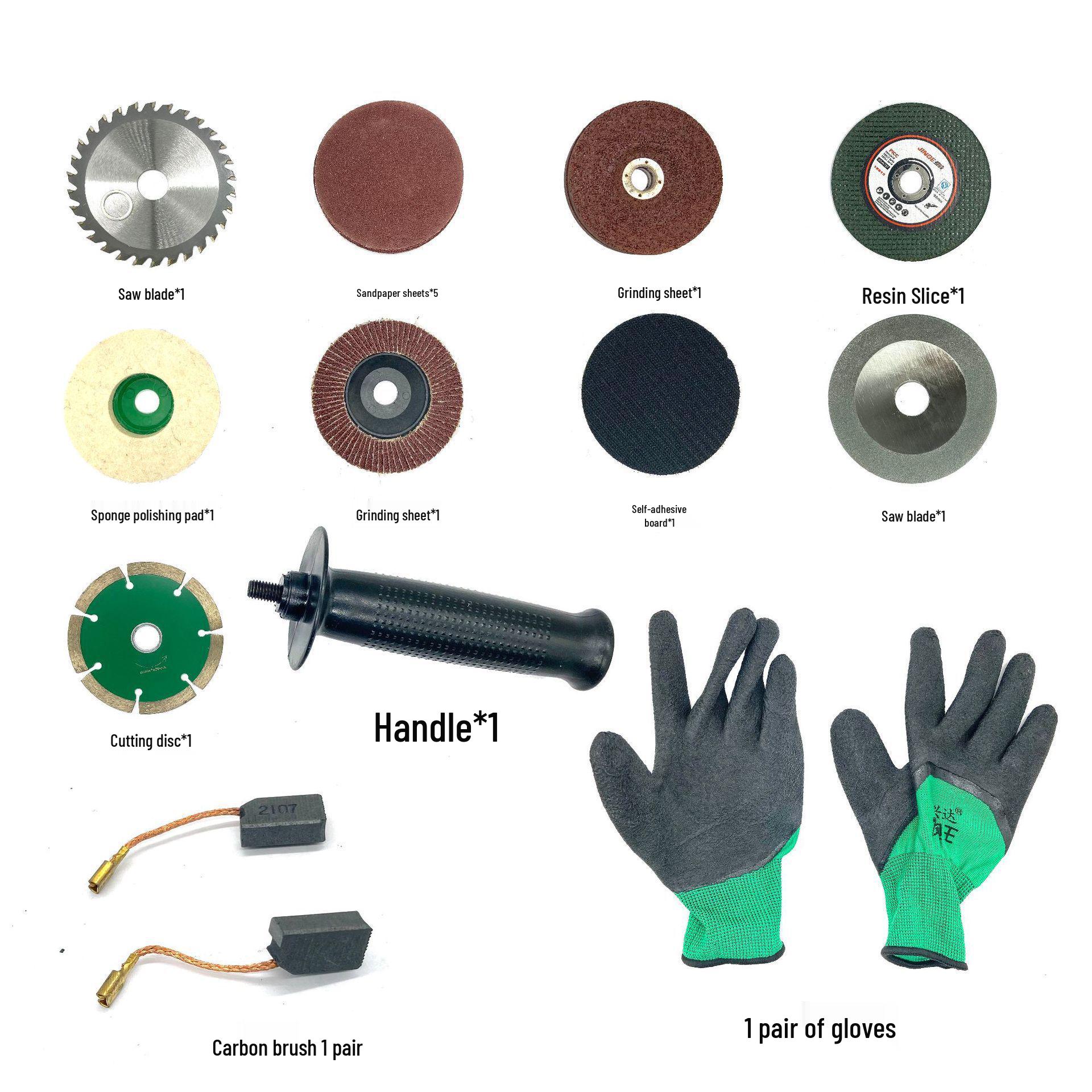 19-Piece Art Angle Grinder Kit: Cutting, Marble, and Grinder Discs Included
19-Piece Art Angle Grinder Kit: Cutting, Marble, and Grinder Discs Included