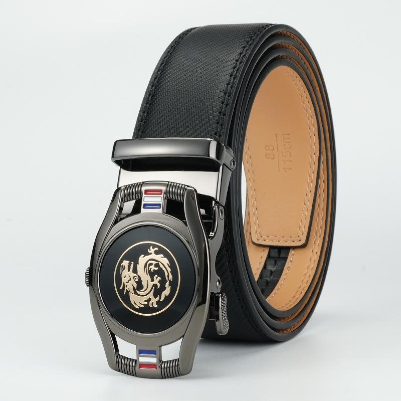 Men s Belt New Automatic Buckle Cowhide Belt Genuine Leather 130cm
Men s Belt New Automatic Buckle Cowhide Belt Genuine Leather 130cm