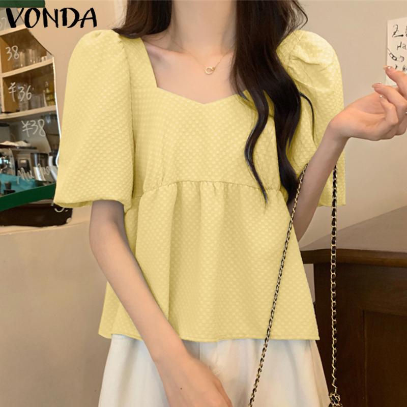 VONDA Женская однотонная блузка с квадратным вырезом и пышными рукавами Топы
VONDA Женская однотонная блузка с квадратным вырезом и пышными рукавами Топы