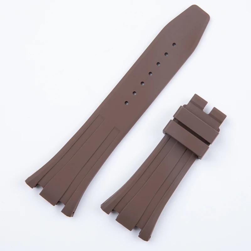 For Audemars Piguet Wristband 15400 15500 26331 3.5mm End Link Bracelet Watch Band Wrist Soft Rubber Watchband 26mm For AP Strap Black Link&Black Buckle коричневий
For Audemars Piguet Wristband 15400 15500 26331 3.5mm End Link Bracelet Watch Band Wrist Soft Rubber Watchband 26mm For AP Strap Black Link&Black Buckle коричневий