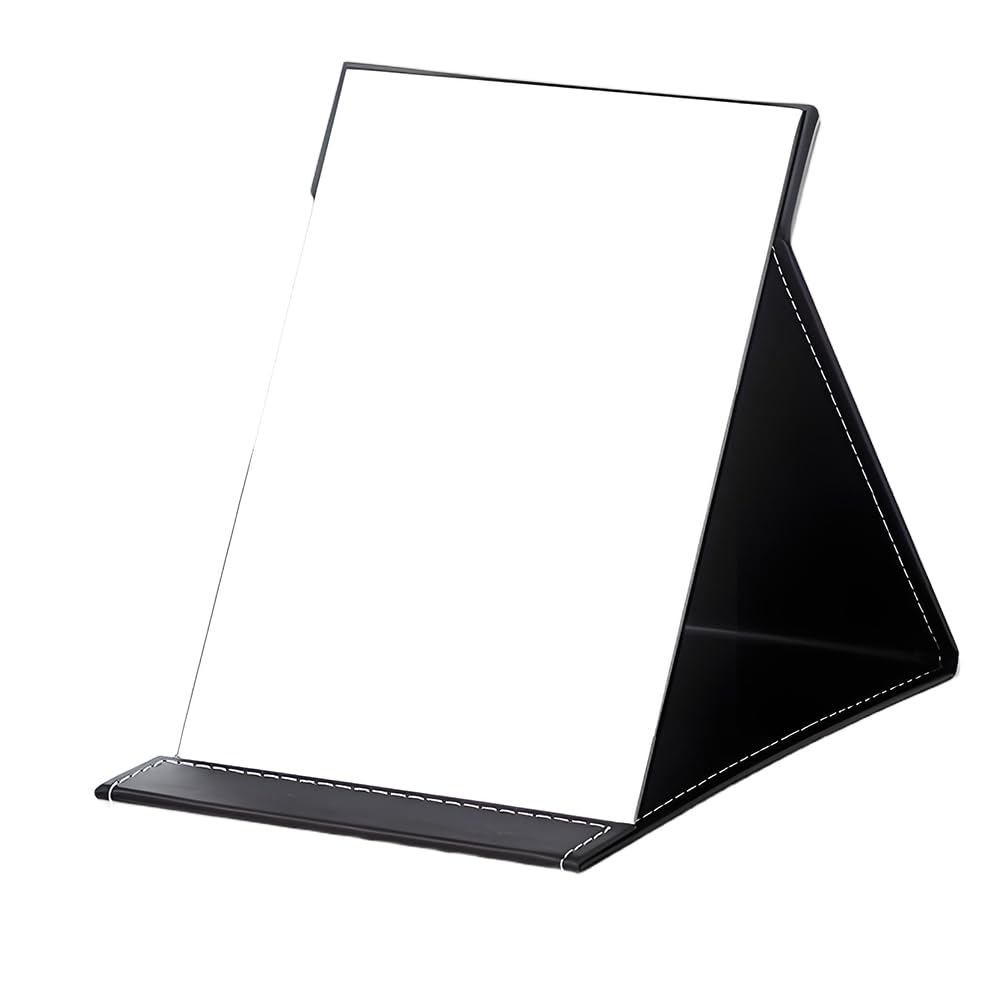 FUGSHIYI Большая настольная подставка Складная Компактная Ударопрочная Ручная Большая Настольная для макияжа Стильная Складная настольная для макияжа Легко реально закрыть Роза чёрный