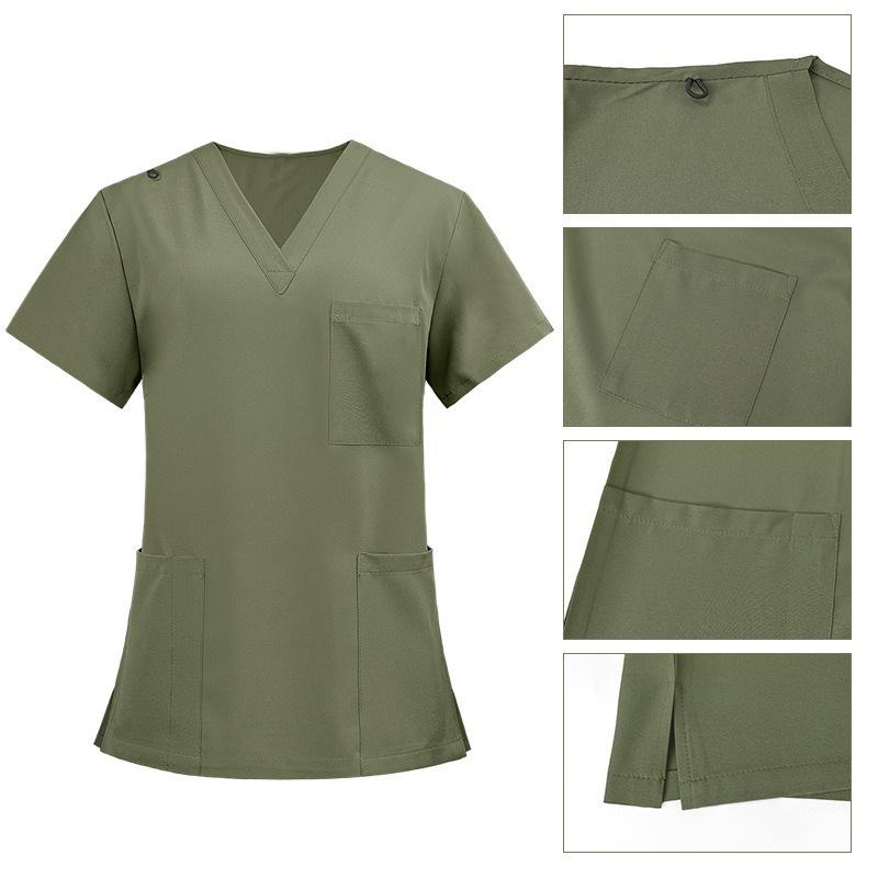 V-neck short sleeved nursing uniform men s and women s skin management hand washing clothes operating room isolation clothes S
V-neck short sleeved nursing uniform men s and women s skin management hand washing clothes operating room isolation clothes S