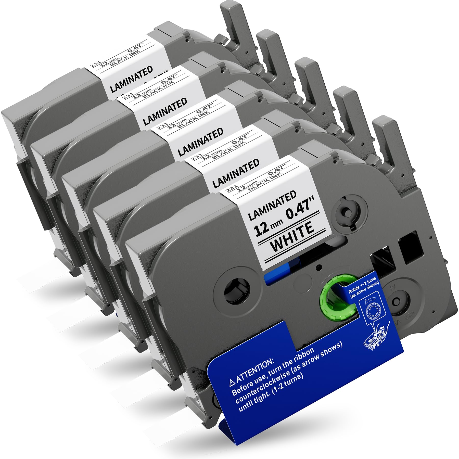 Set of 5 Suminey TZe-231 Compatible P-Touch Tapes, 12mm, Black Text on White, for Brother P-TOUCH PT-P710BT, PT-P300BTLT, and PT-J100W Label Makers, f
Set of 5 Suminey TZe-231 Compatible P-Touch Tapes, 12mm, Black Text on White, for Brother P-TOUCH PT-P710BT, PT-P300BTLT, and PT-J100W Label Makers, f