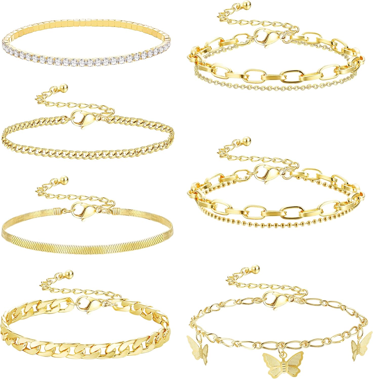 Bobisty Ankle Bracelets Set for Women 7PCS Boho Butterfly Beach Anklet Chain Leaves Tennis Anklets Adjustable Foot Jewelry Gifts
Bobisty Ankle Bracelets Set for Women 7PCS Boho Butterfly Beach Anklet Chain Leaves Tennis Anklets Adjustable Foot Jewelry Gifts