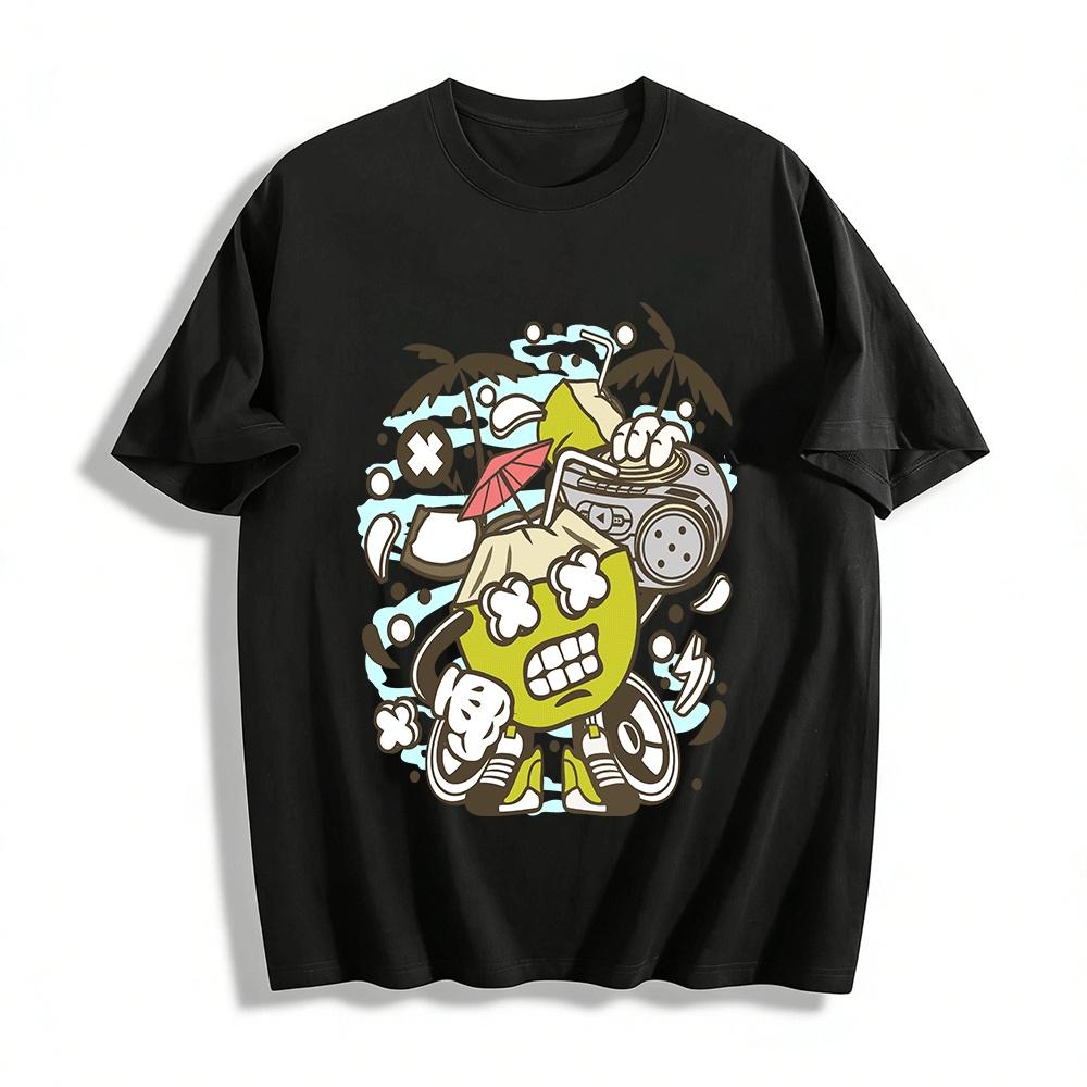 Funny Coconut Tree Radio Graphic Print Short Sleeve T-Shirt Pure cotton T-shirt 6XL
Funny Coconut Tree Radio Graphic Print Short Sleeve T-Shirt Pure cotton T-shirt 6XL