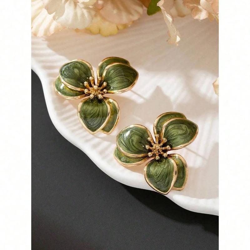 Lovely Seaside Floral Drop Stud Earrings for Women, Summer Beach Style Dainty Fashion Jewelry армия зеленый
Lovely Seaside Floral Drop Stud Earrings for Women, Summer Beach Style Dainty Fashion Jewelry армия зеленый