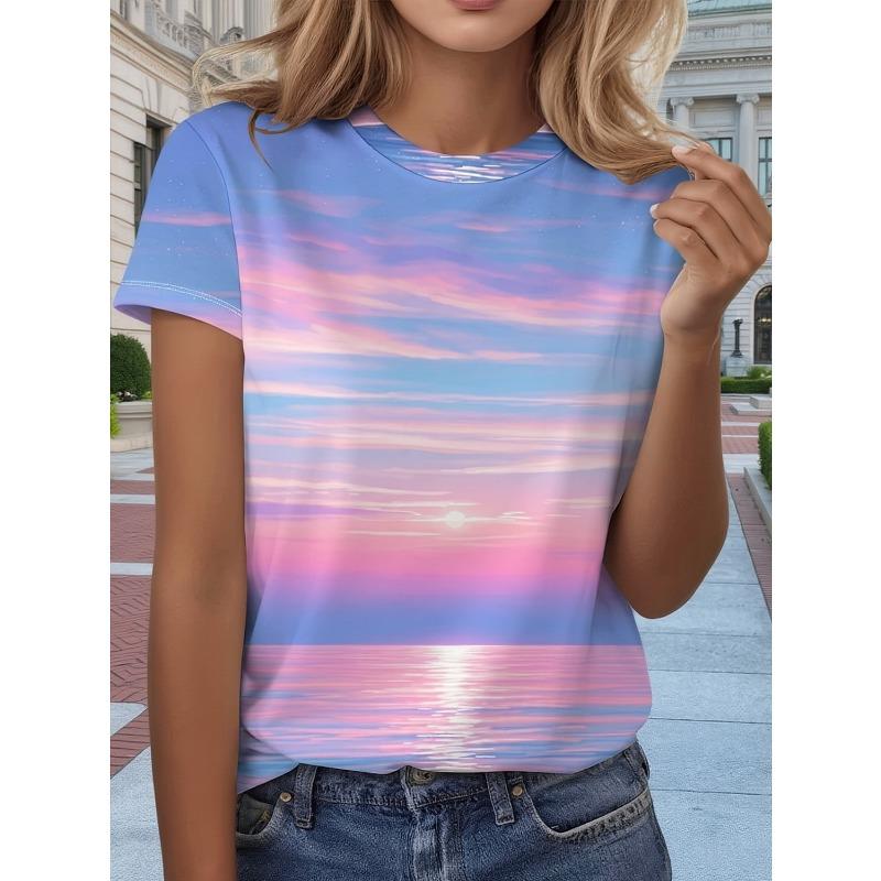 Women s T Shirt Print Ombre Graphic Bohemia Hawaiian Stylish Short Sleeve Crew Neck Regular Tops Summer Spring S
Women s T Shirt Print Ombre Graphic Bohemia Hawaiian Stylish Short Sleeve Crew Neck Regular Tops Summer Spring S