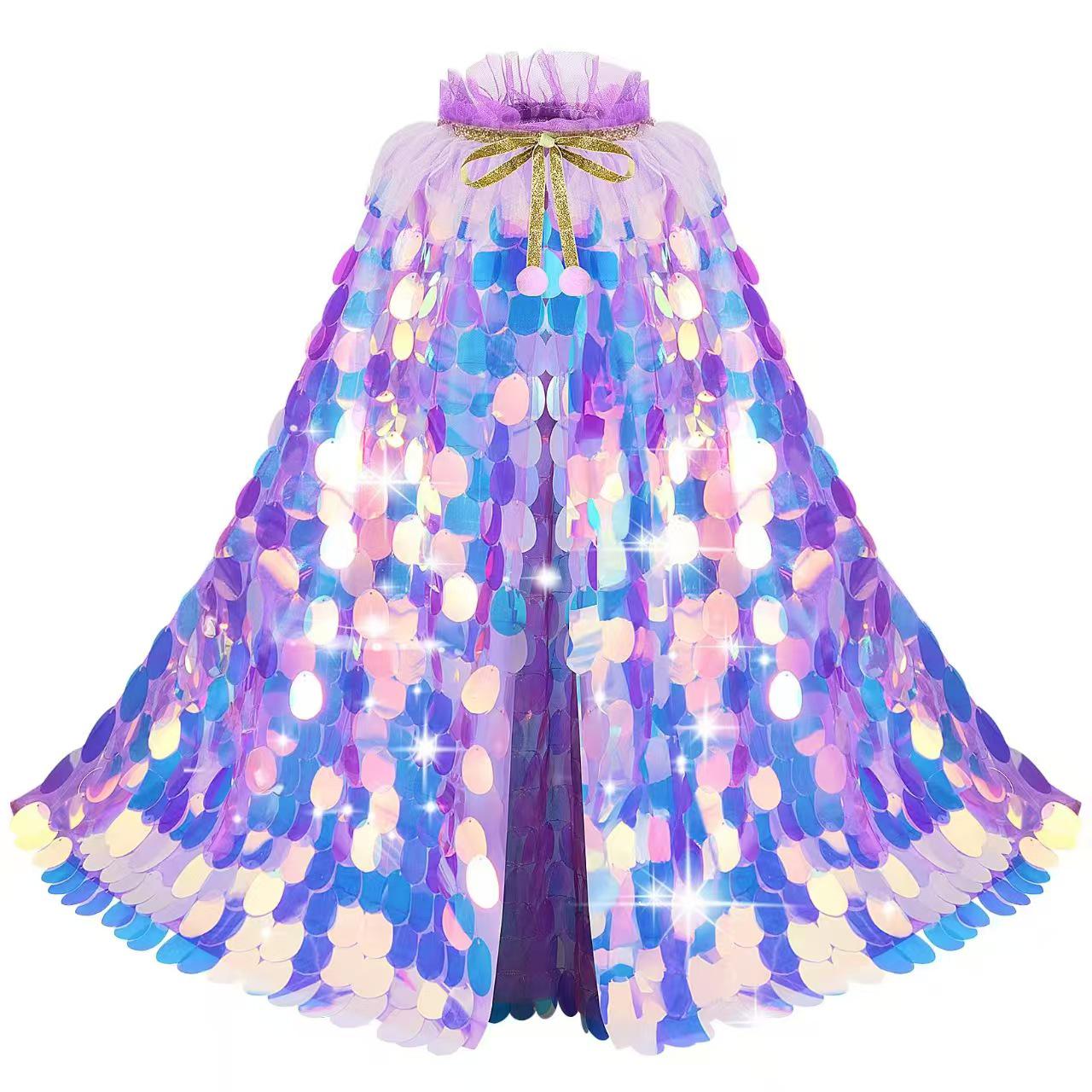 Creative Kids Sequin Mermaid Cape Shawl Costume One Size світло-фіолетового кольору
Creative Kids Sequin Mermaid Cape Shawl Costume One Size світло-фіолетового кольору