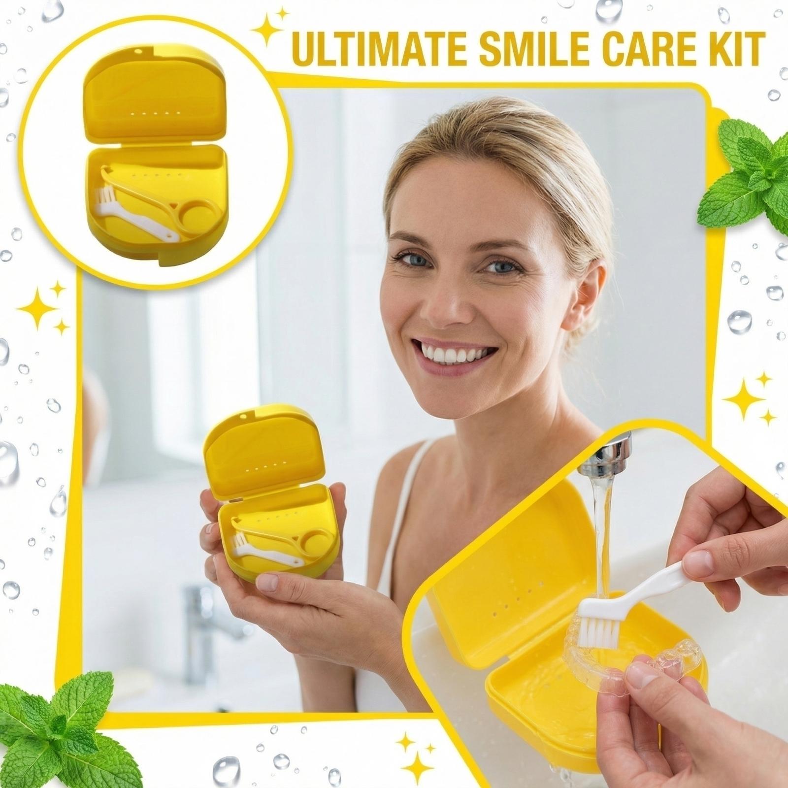 Portable Denture Cleaning Case with Toothbrush and Tweezers Compact Denture Storage Box for Easy Cleaning and Travel Use One Size жовтий
Portable Denture Cleaning Case with Toothbrush and Tweezers Compact Denture Storage Box for Easy Cleaning and Travel Use One Size жовтий